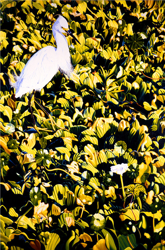 Egret Painting - Surface Attraction - Indonesia
